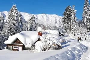 Gulmarg town in winter